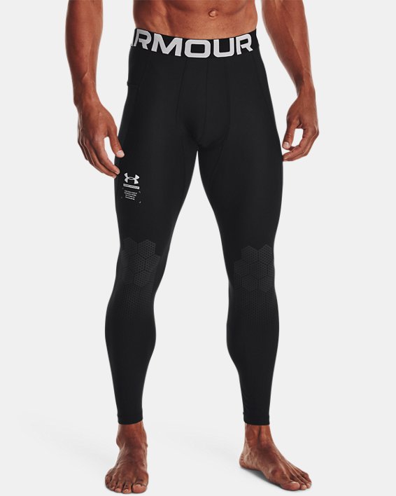Men's UA HeatGear® ArmourPrint Leggings, Black, pdpMainDesktop image number 0